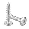 sourcing map M6 x 30mm (50 Pack) Flat Round Socket