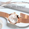 OLEVS Women's Rose Gold Watches Heart Diamond Japanese Quartz Movement