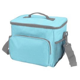 PATIKIL Lunch Box for Women/Men, Insulated Cooler Lunch Bag Thermal Tote Bag Reusable Lunch Container 9.4x6.7x10.2 Inch for Work Picnic Outdoor, Lake Blue