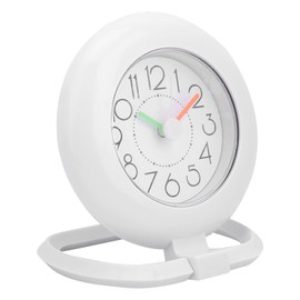 YUMILI Shower Clock, Bath Clock, Hanging Clock, Shower Timer, Dual Use Hanging Table Clock, Bathroom, Kitchen, Home Decoration (White)