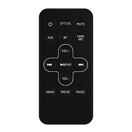 Allimity Replaced Remote Control Fit for TCL ALTO 5 TS5000 2.0 Channel Home Soundbar Sound Bar，Fit for Britz BZ-T2230S BZ-T3710 BZ-T2270S 2.0 2.1 Channel Soundbar Sound Bar System