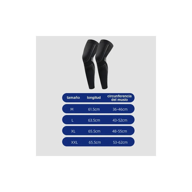 1 Pair Rodillera Deportiva Compresión Pierna Larga Correr