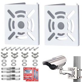 kakkisan Security Camera, Mounting Hardware, Pole, Bracket, Stand, Housing, Camera, No Drilling Required, Surveillance Camera, Cylindrical, Prismatic Column, Dummy Camera, Easy Installation, Anti-Nest, Bolt, Security Stickers, 2 x Included, No Drilling, 