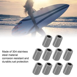 SUNGOOYUE Pack of 10 M5 Surfboard Fin Screws Set, 304 Stainless Steel Surfboard Tail Key Grub Screws Fin Replacement Grub Screws