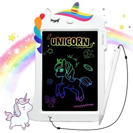 LCD Writing Tablet for Kids - 8.8 inch Erasable and Reusable Drawing Pad, Educational Doodle Board for Ages 3-8 Travel Toys, Road Trip Car Activities, Party Birthday & Christmas Gifts for Girls Boys:_1 Pack Unicorn