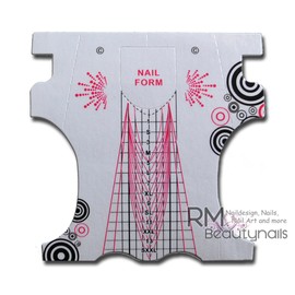 100 Professional XXL Stiletto Modelling Stencils - White Nail Modelling Fingernails UV Gel and Acrylic