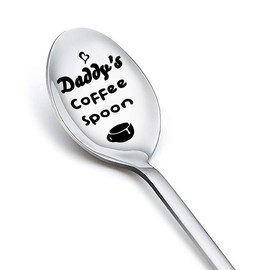 Dad Father Day Gifts from Son Daughter Daddy's Coffee Spoon for Men Dad Father Tea Ice Cream Spoons for New Bonus Dad Papa Birthday Gifts for Father in Law Engraved Spoon Gifts for Tea Lovers