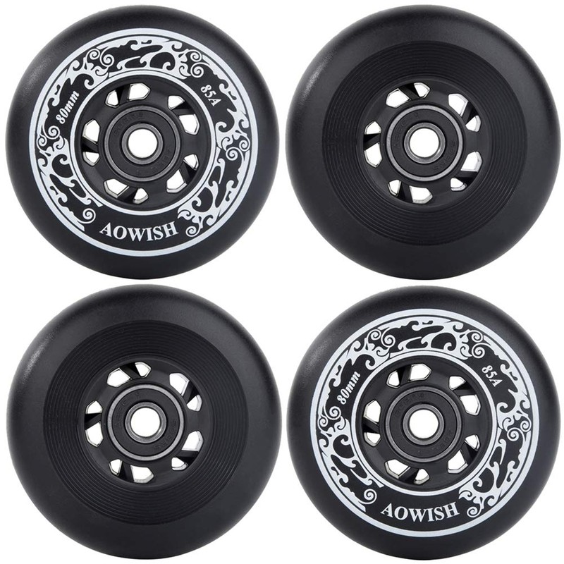 AOWISH Inline Skate Wheels 85A Outdoor Asphalt Formula Hockey Roller