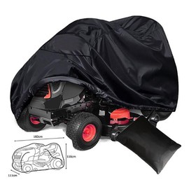 Lawn Mower Cover Tractor Cover Sun Hood for Tractors Heavy Duty 210D Oxford Waterproof Push Mower Waterproof Cover Universal UV Protection Universal Fit Snowproof Windproof Rainproof UV Resistant UV Resistant Reflective Heat with Drawstring and Storage B