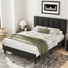 VECELO Queen Bed Frame with Upholstered Headboard, Heavy-Duty Platform Bedframe