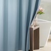 Aqua Blue Waffle Shower Curtain: Light Blue Heavy Duty Textured