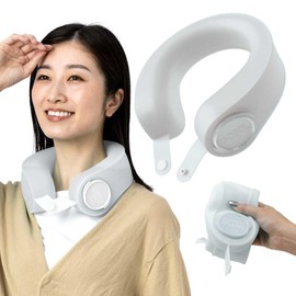 U-COOL Ice Bag, Hands-Free, 10,000 Times, Neck Cooler, Silicone Ice Pack, Neck Cooler, Cooling Goods, Large Opening, Easy to Put Ice In, Heat Stroke Prevention Goods, Sports, Baseball, Golf, Outdoor Work, Watching, Commuting to Work or School, Golfing, Summer Protection, Heatstroke Prevention Countermeasure (White)