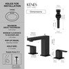 KENES Black Widespread Bathroom Faucet 3 Hole Bathroom Sink Faucet