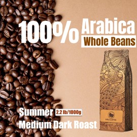 HALI Whole Coffee Beans Espresso Beans whole, Medium Dark Roast Coffee Beans with Caramel ,Tropical Fruity, Sweet Nutty Creamy Flavor Note,Fresh Roasted Arabica whole Bean Coffee Blend,Low Acid free Whole Beans, Ethopia Arabica Espresso beans Whole, Full