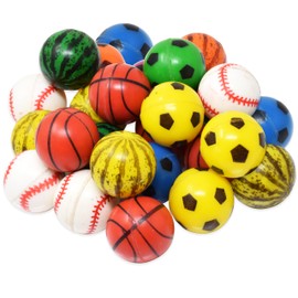 25 Bouncy Balls for Kids Party Favors | Assorted Bouncy Ball 27mm | Superball Small Rubber Balls for Kids