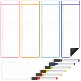 Mr. Pen- 4" x 12" Magnetic Dry Erase to Do List, 11 pcs, Neon Style, 4X Dry Erase to Do List White Board, 6X Colorful Whiteboard Markers and 6" x 4" Magnetic Whiteboard Note