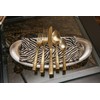 Fortessa Lucca Faceted 18/10 Stainless Steel Flatware, 5 Piece Place