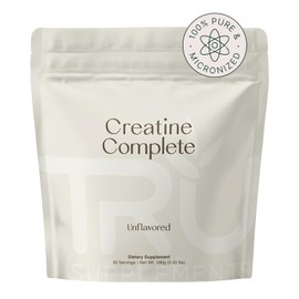 TRU Supplements Creatina | Creatina 100% pura patentada | Aumenta la fuerza y la resistencia | Desarrolla masa muscular magra sin retención de líquidos ni hinchazón | Clínicamente probado