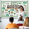 Boho Plant Affirmation Station Bulletin Board Set Greenery Motivational Classroom