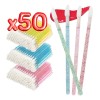 Lip Brush Glitter Desechable Pestañas Labios Microblanding F