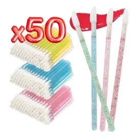 Lip Brush Glitter Desechable Pestañas Labios Microblanding F