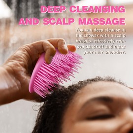 Daily Gard Scalp Massager and Shampoo Shower Brush, Detangling Hair Brush, Scalp Care Hair Brush Wet & Dry detangler for Men and Womenfor Straight/Curly/Thick/Long/Wavy/Damaged Hair, Pink