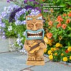 FTVOGUE Double Tiki Totem Solar Lights Waterproof Yard Patio Decoration