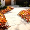Fall Flowers, 4Pcs UV Resistant Artificial Outdoor Petunias for Decor