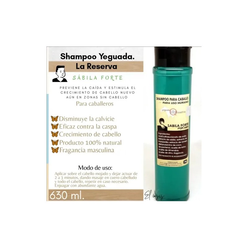 Shampoo Orgánico Para Hombre Anticaída Sábila Forte