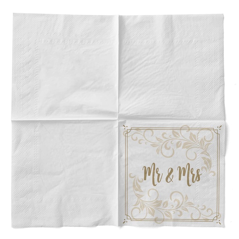 Sovie HORECA Tissue Napkin Mr & Mrs Wedding | Celebration