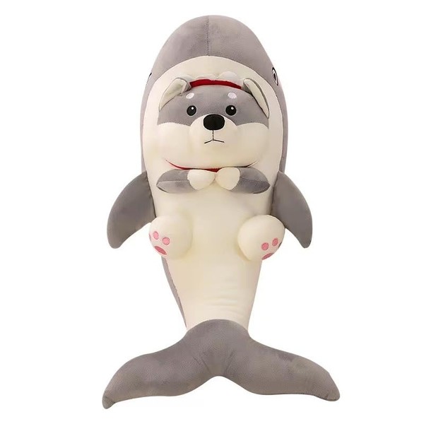Xshelley15.7inch Shark Dog Plush Pillow,Shark Dog Stuffed Animals Soft Plushies
