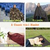 sheelokhwui 4-in-1 Large Camping Blankets - Waterproof, Windproof Fleece Outdoor