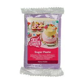 FunCakes Pasta di Zucchero Fancy Violet: facile da usare, liscia, flessibile, morbida e pieghevole, perfetta per decorare torte, halal, kosher e senza glutine. 250 gr