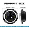 LX-LIGHT Newest 105W 7"Round Led Headlight High/Low Sealed Beam Bulb