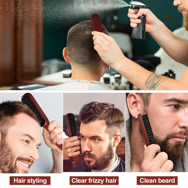 5 Pcs Slick Back Brush, Teasing Brush, Beard Brush Hair