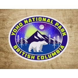 Yoho National Park Decal Sticker 3 5/8" x 2 3/4" Canada Bear Vinyl Laptop