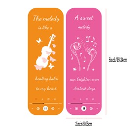 Remerabel 30 Pcs Music Inspired Album Quotes Bookmarks, 6x2 Inch, Cardstock