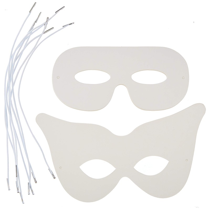 Baker Ross Baker Ross Masken-Set in Weiß, sortiert (12 Stück)