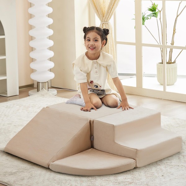 jela Foam Blocks 4Pcs Soft Play Equipment Luxury Miss Fabric