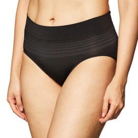 Warner's Women's No Pinching No Problems Dig-Free Comfort Waist Smooth and Seamless Hipster RU0501P, Rich Black, X-Large