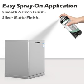 NADAMOO Matte Silver Appliance Spray Paint, Rust-Resistant Formula to Renew Old Refrigerators, Air-conditioners, Washers, Sockets, 2 Cans