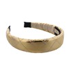 Gold Quilted Squares Headband Solid Hair band for Women and