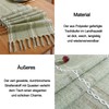 Cream Country House Style Tassels Table Runner, Beige Boho Polyester