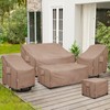 Patio Ottoman Cover Waterproof Square Outdoor Small Side Table Covers,22"W