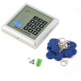 Wholesale Electric Lock RFID Door Access Control Controller System Kit + 10 Keys Fob Tag TK4100ID Tag Card Door Security System