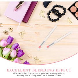 Genérico Juego de 10 Pinceles para Bálsamo Labial de Silicona Rosa con Cerdas Suaves y Tapas, Aplicador Multifuncional para Maquillaje y Exfoliación Labial