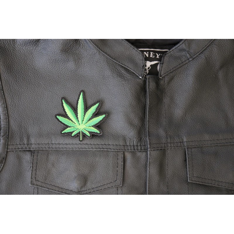 Ivamis Pot Leaf Novelty Iron on Patch - 3x3 inch