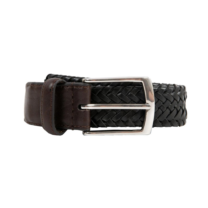Dents Men’s Plaited Leather Belt BLACK S