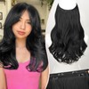 Invisible Wire Hair Extensions with Transparent Wire Adjustable Size 4