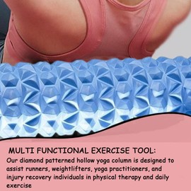 Foam Roller For Back - Textured Foam Rollers - Textured & Hollow, Professional Myofascial Trigger Point Release, Enhances Mobility & Circulation, Muscle Recovery In Legs & Arms